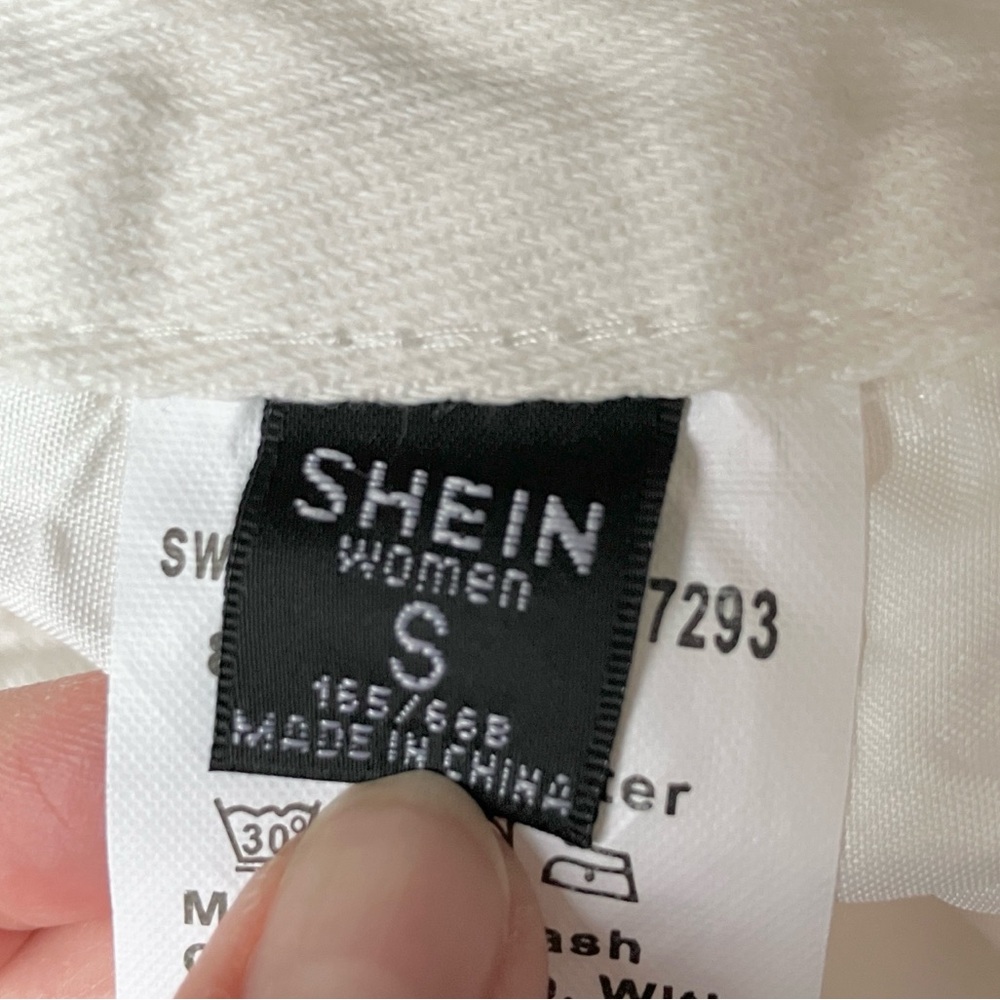Shein | White Denim Women's Shorts - Picture 6 of 8